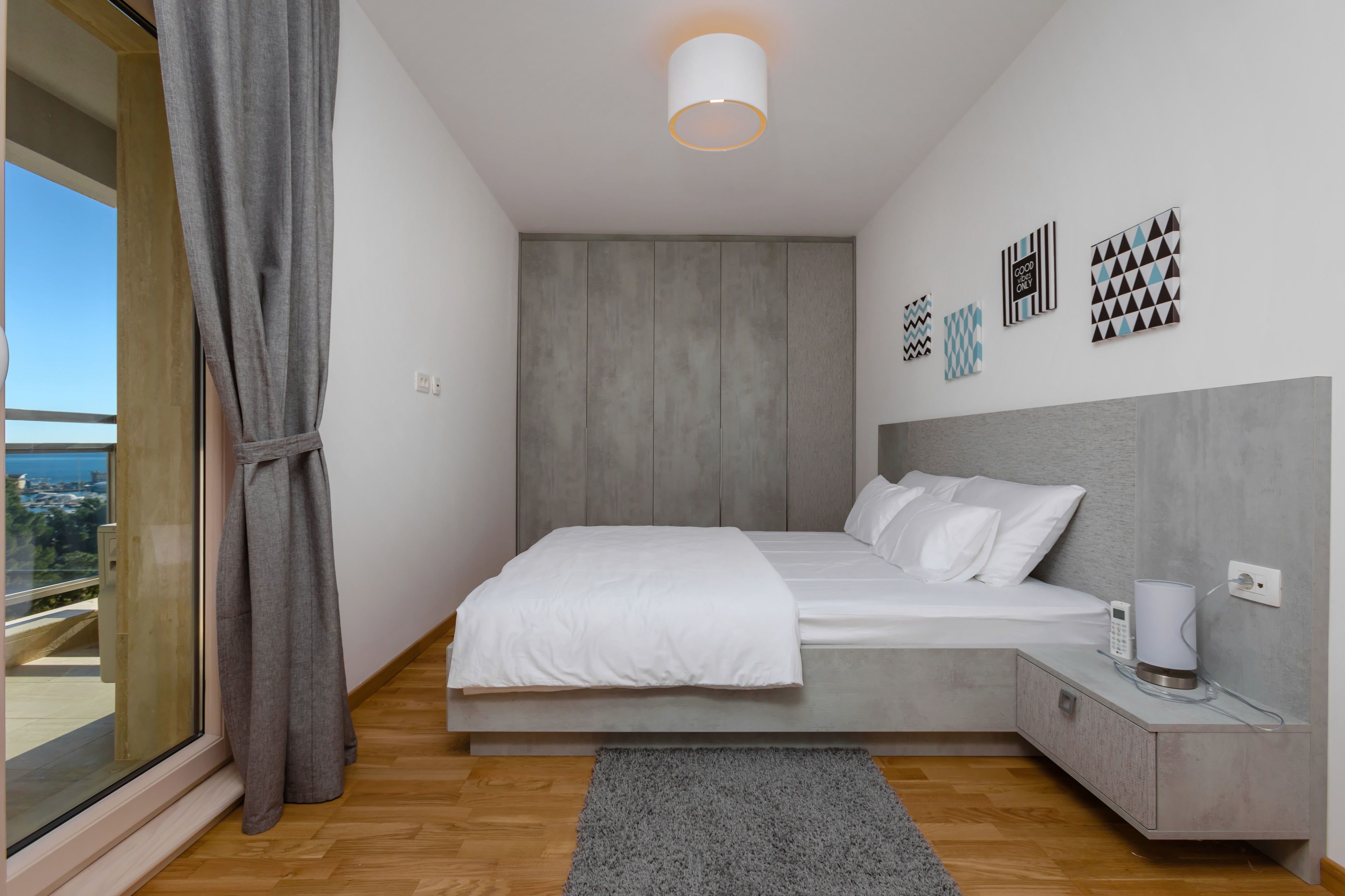 apartment, 1 bedroom, balcony, sea view | 1 bedroom, premium bedding, desk, blackout curtains
