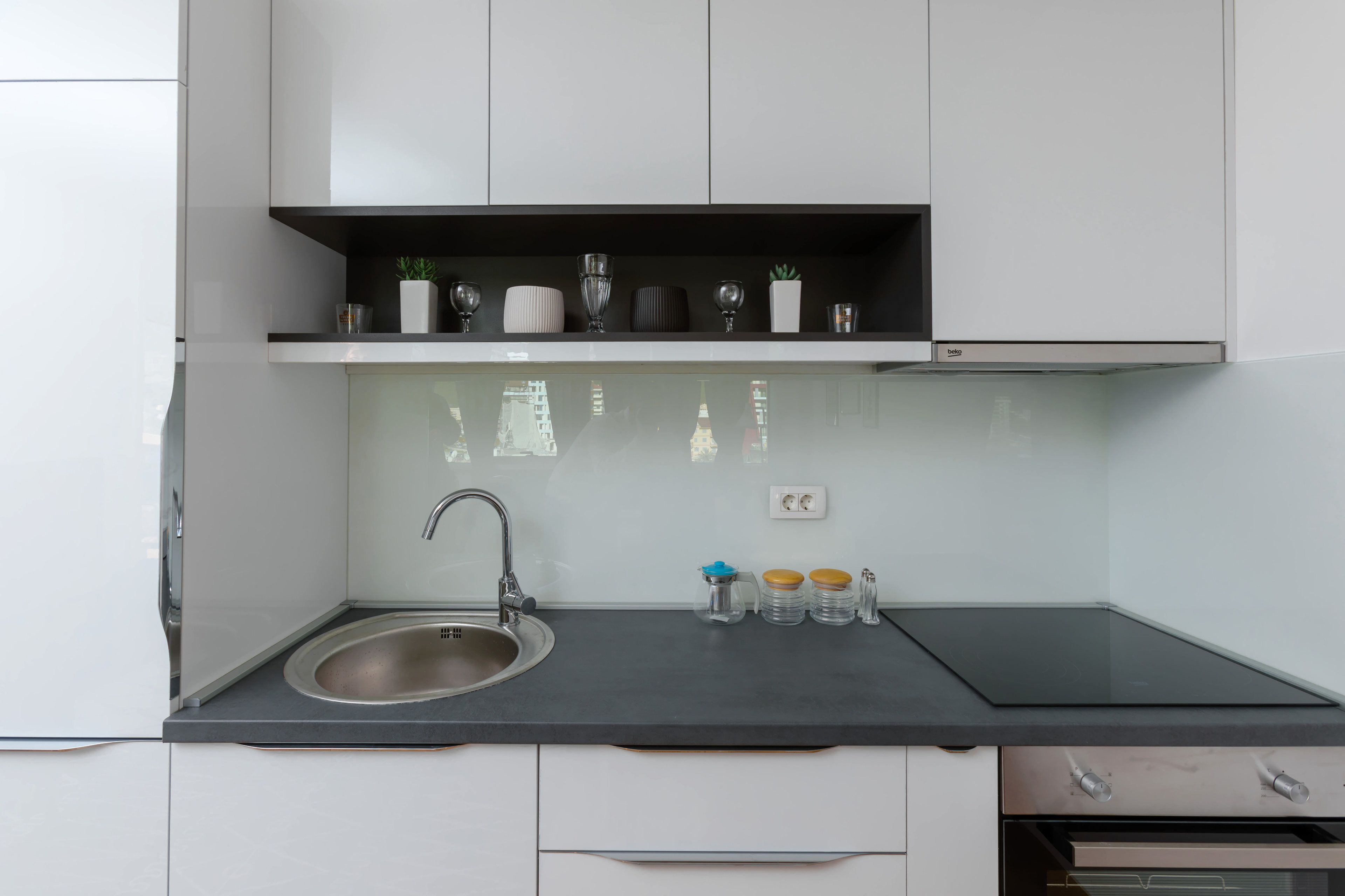 apartment, 1 bedroom, sea view, sea facing | private kitchenette | fridge, stovetop, cleaning supplies, freezer