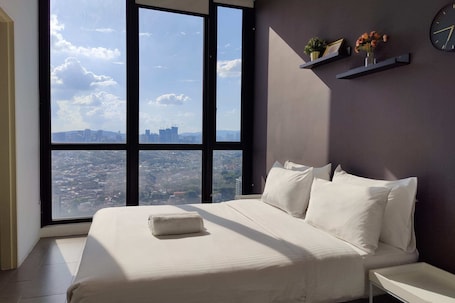 1 habitación y ropa de cama de alta calidad
