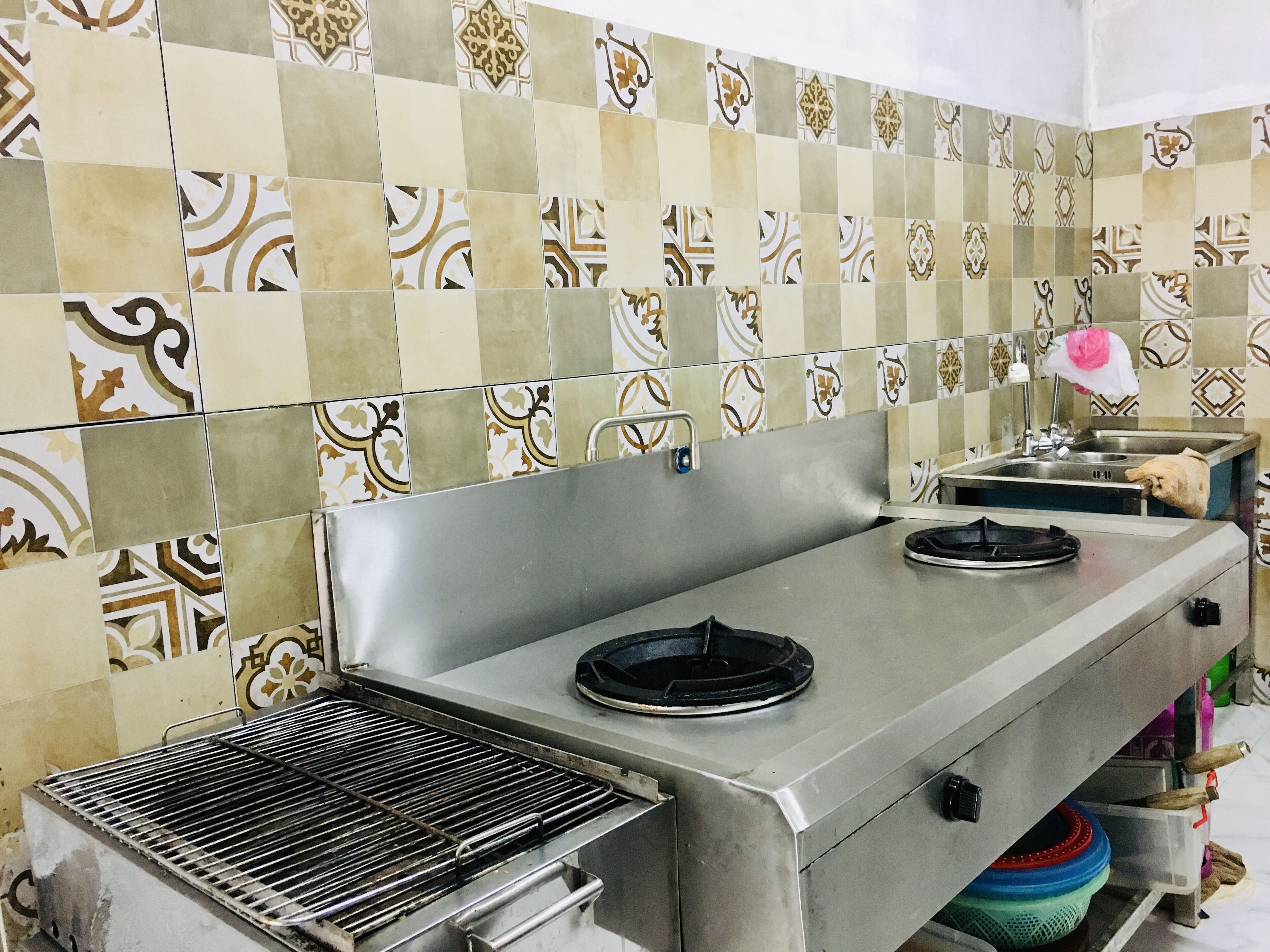 fridge, microwave, electric kettle