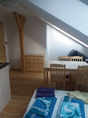 Economy Studio Suite, 1 Bedroom, Kitchenette, Courtyard View | Desk, blackout drapes, free cribs/infant beds, free WiFi - Kyprův mlýn (Knínice)