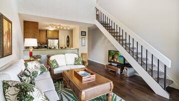 Télévision, lecteur de DVD, livres, médiathèque