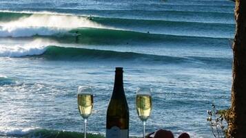 Beach nearby, beach umbrellas, beach towels