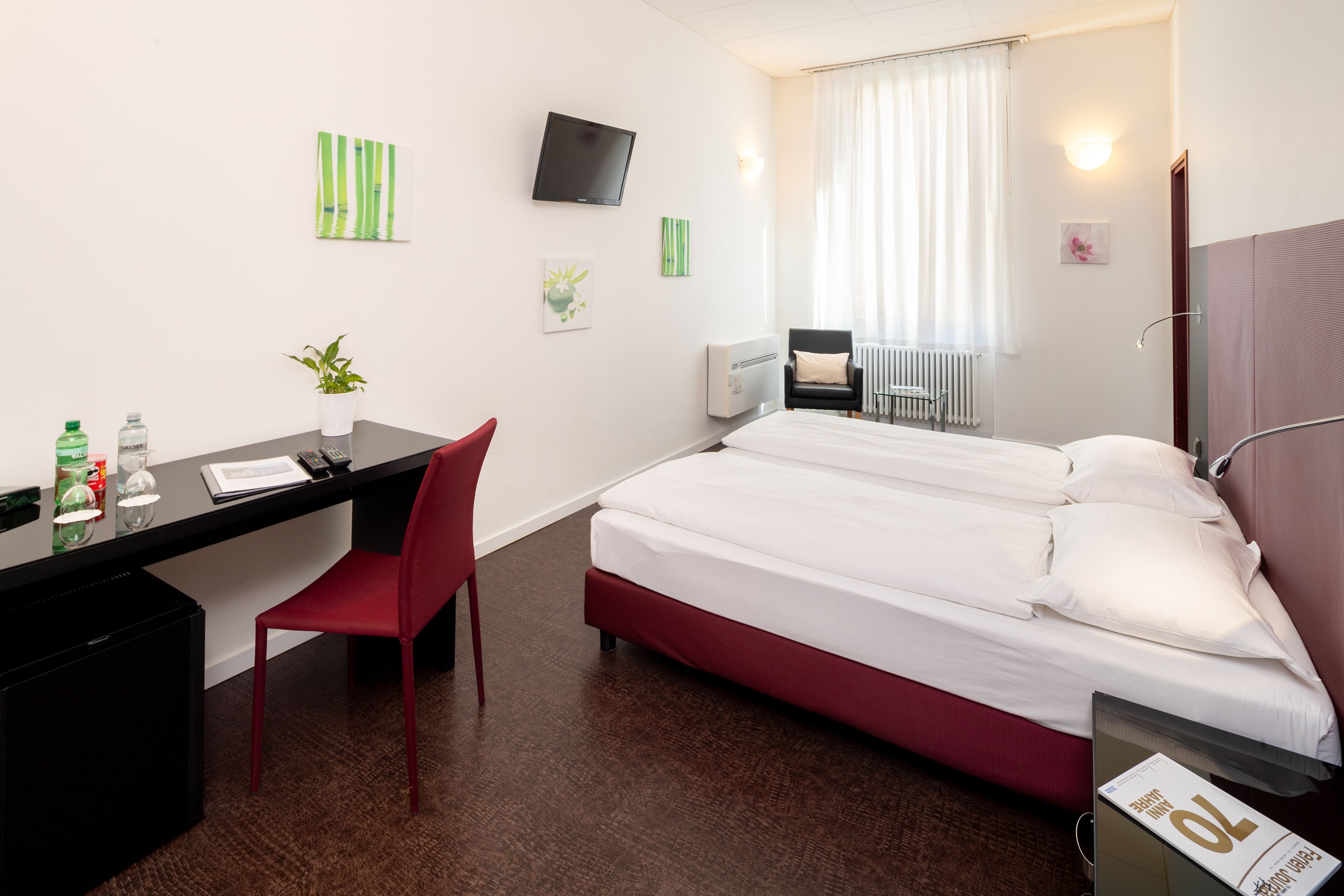 superior double or twin room (north side) | minibar, in-room safe, desk, laptop workspace