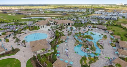 ⭐⭐⭐⭐⭐ChampionsGate, 9 Bed Luxury Exec Villa, Sleeps 30, West Facing Pool & Spa