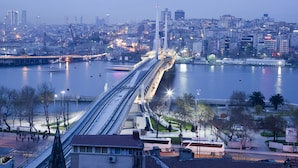 A modern bridge with a unique design, connecting two parts of a city over a river. - Hotel Terrace Istanbul (Istanbul)