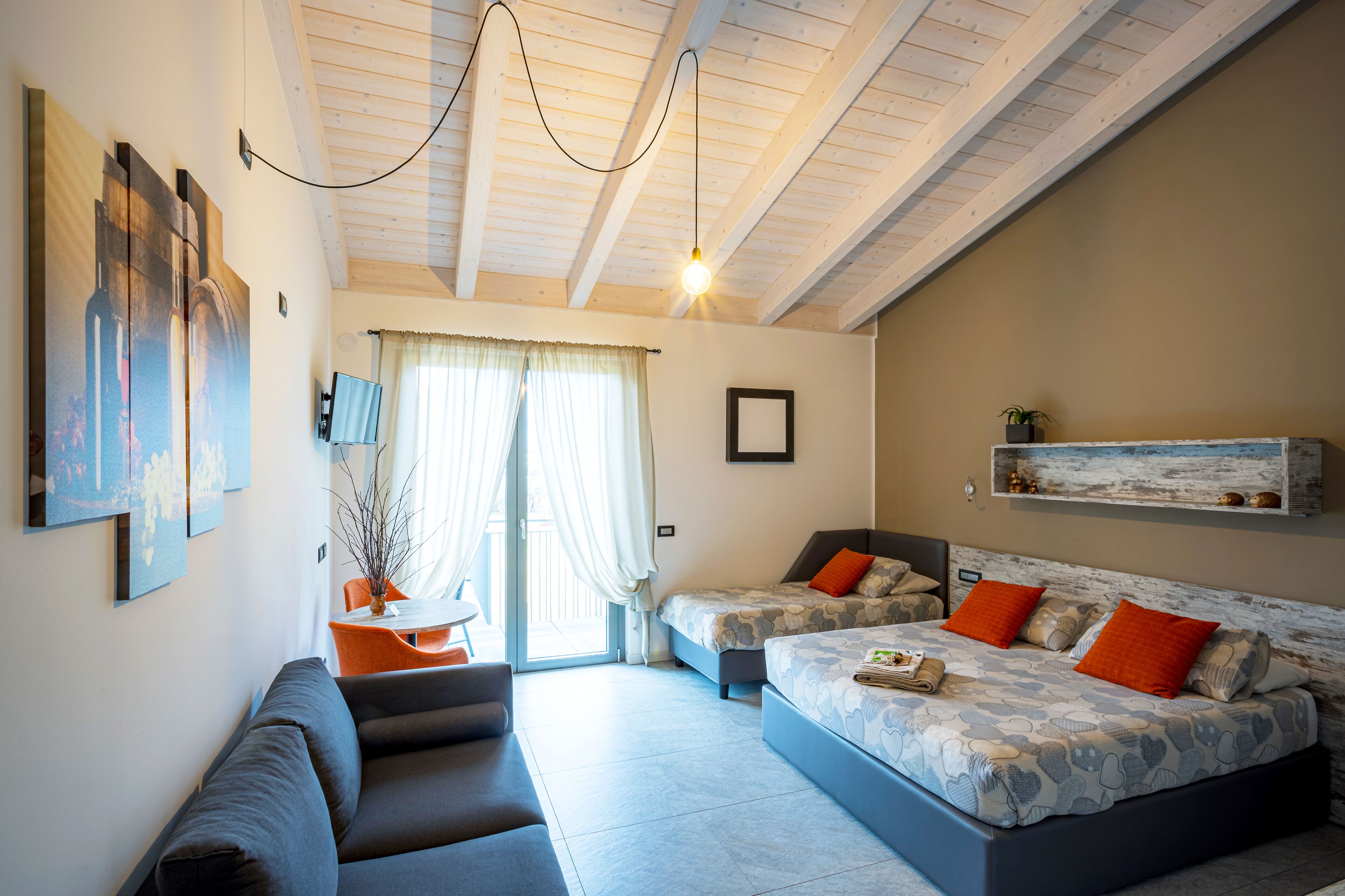 Dreibettzimmer, Terrasse