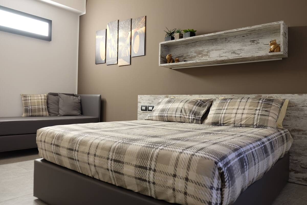 Down comforters, memory foam beds, in-room safe, desk