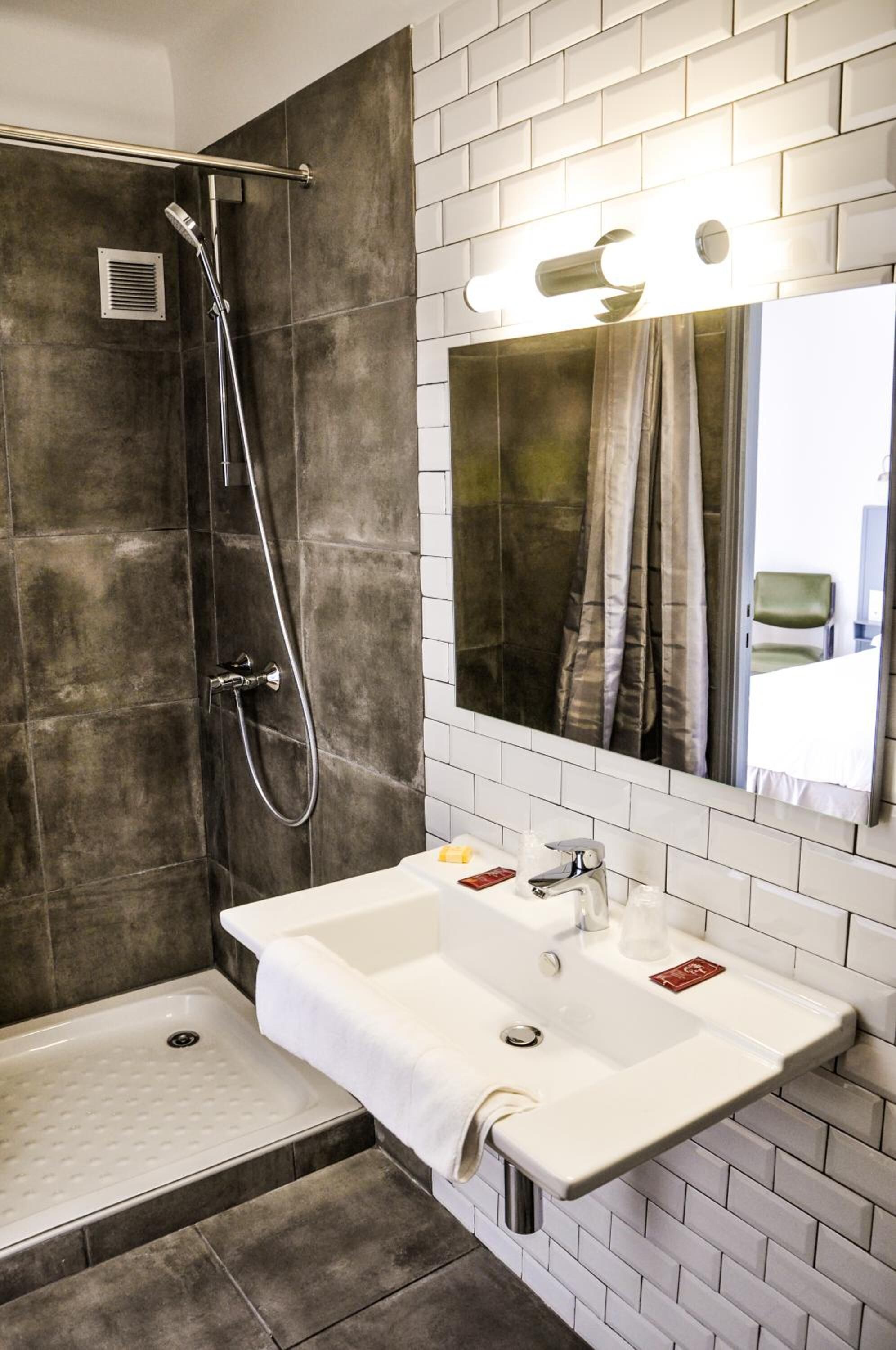 free toiletries, hair dryer, towels