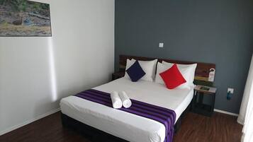 1 slaapkamer, een bureau, geluiddichte muren, extra bedden (toeslag)