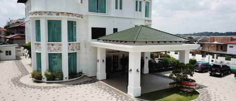 A szálláshely homlokzata