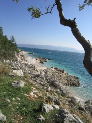 Beach nearby, sun-loungers
