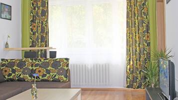 Comfort Apartment, 1 Bedroom, Kitchen | Living area | Flat-screen TV