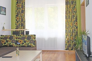 Comfort Apartment, 1 Bedroom, Kitchen | Living area | Flat-screen TV - SofiaStyle Apartments (Sofia)