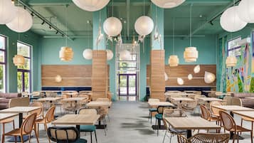 Breakfast, lunch and dinner served