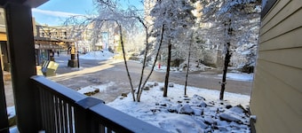 1 bedroom / memory foam sleeper sofa.Sleeps 4. Hot tub,ski locker heated garage