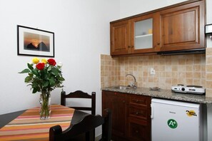 Apartment, 2 Bedrooms | Private kitchen | Coffee/tea maker, fridge, stovetop, electric kettle