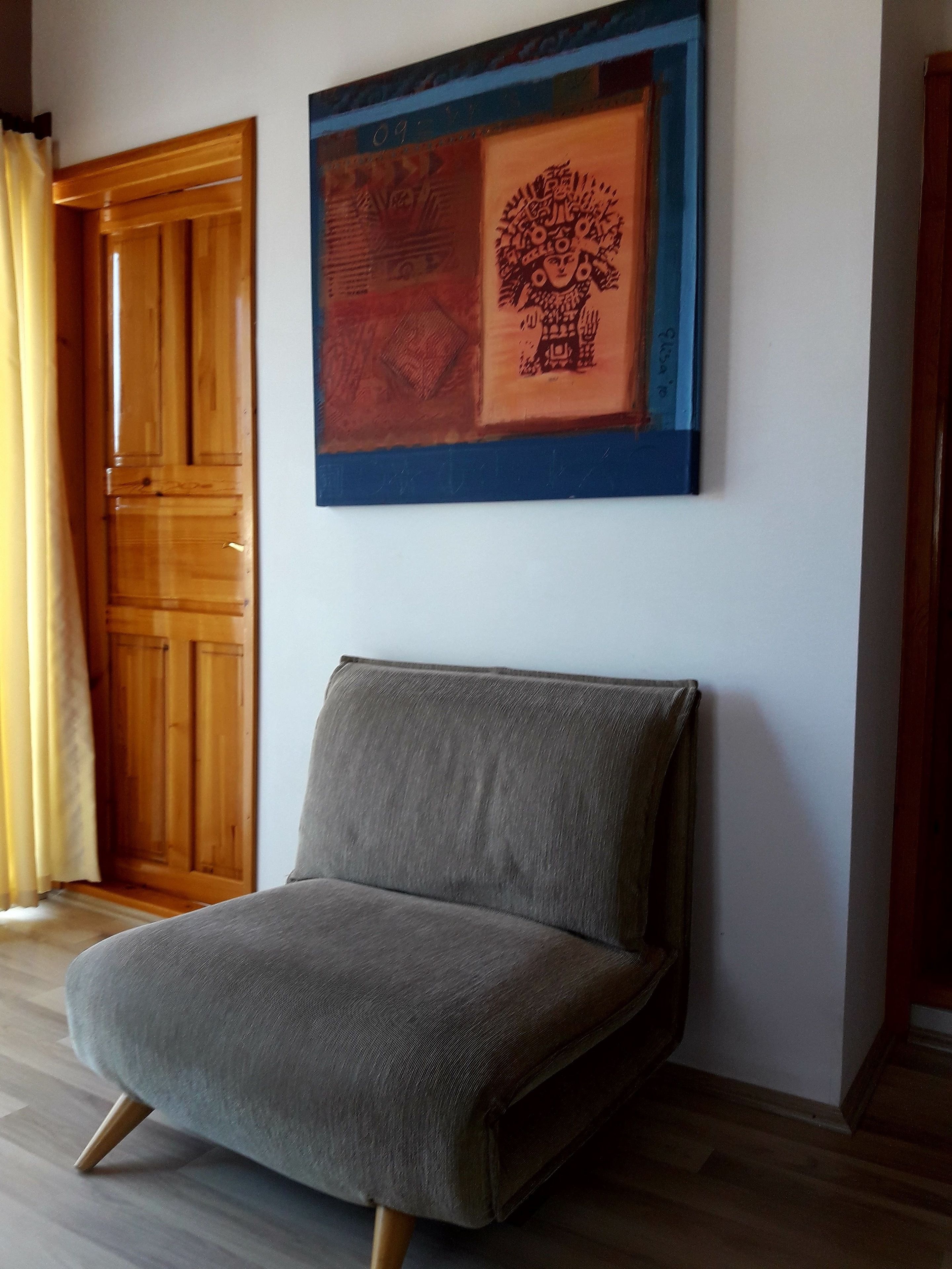 apartment, 2 bedrooms, kitchen, garden view | living room | 82-cm led tv with satellite channels, tv