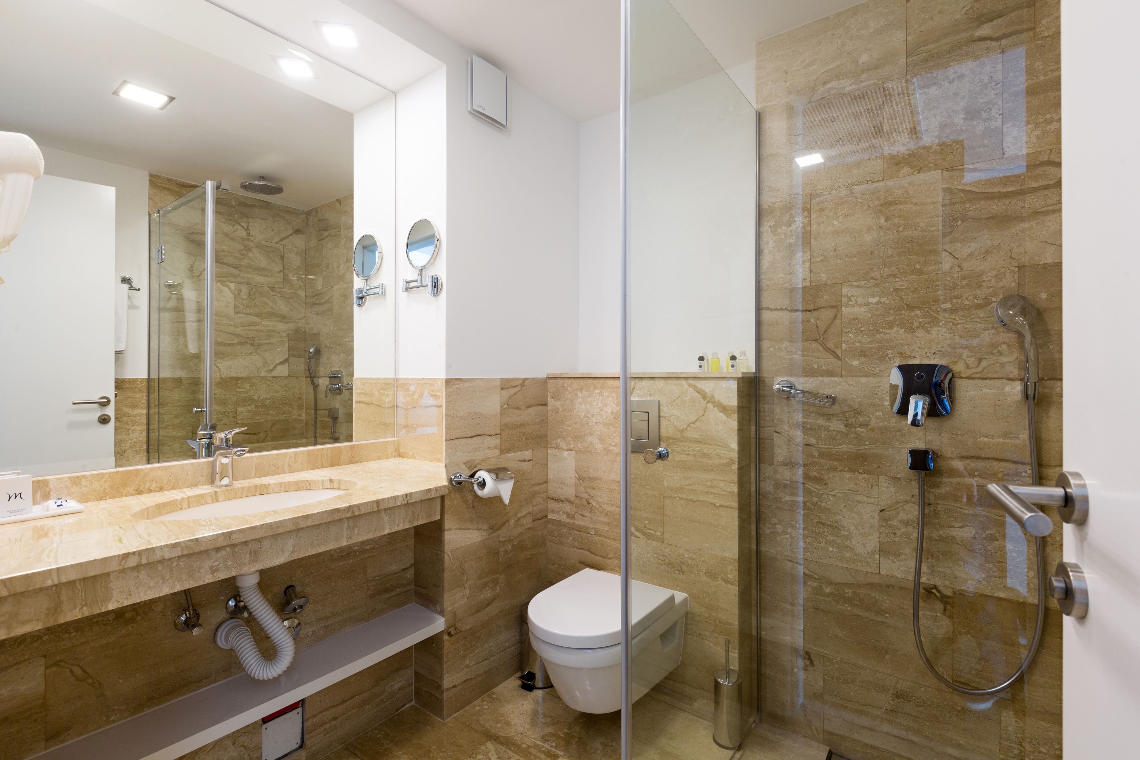 double room, 1 king bed | bathroom | shower, free toiletries, hair dryer, towels