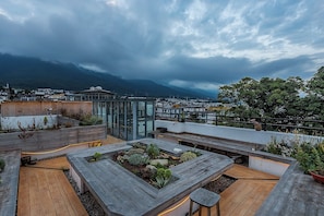 Vue sur la ville depuis l’hébergement