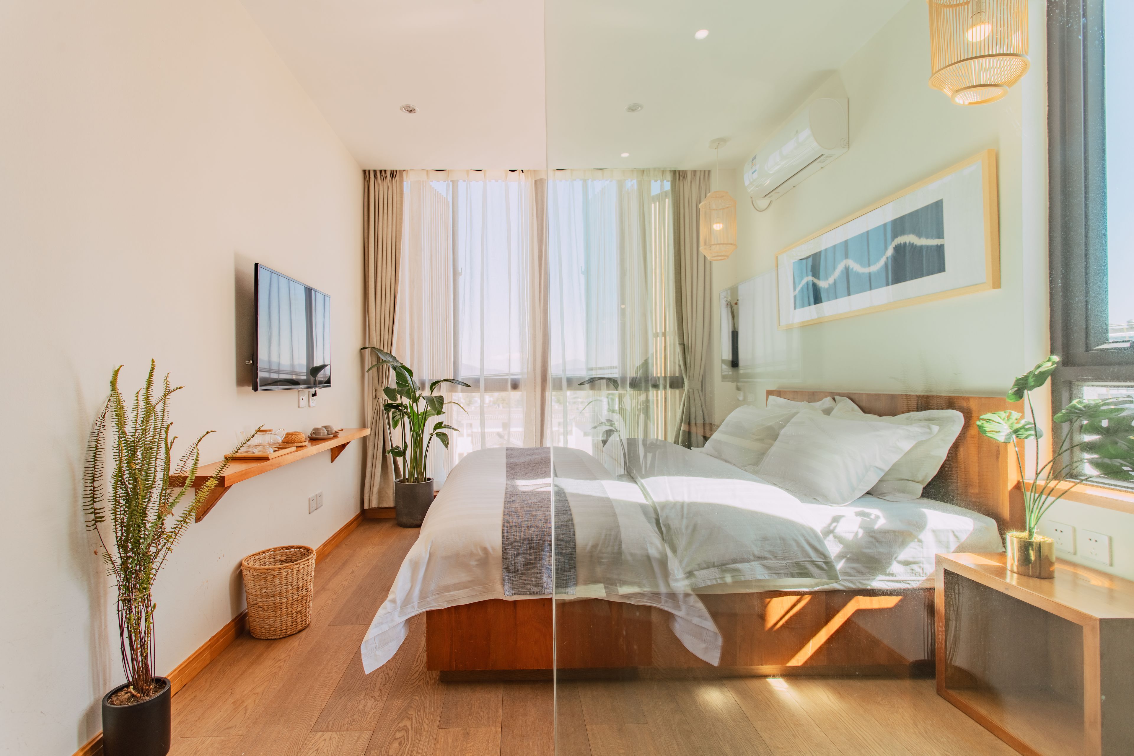 全景客房 | 高級寢具、羽絨被、Select Comfort 床墊、迷你吧