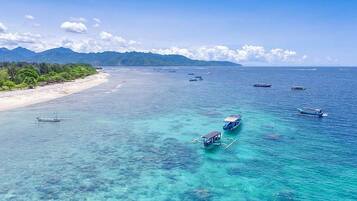 Vue depuis lâhĂ©bergement