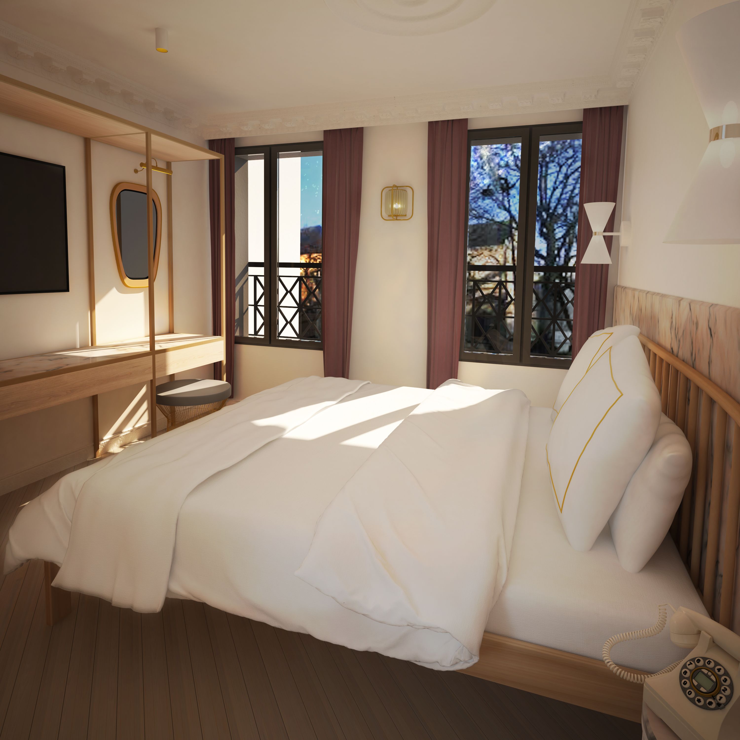 classic double room | premium bedding, minibar, in-room safe, desk