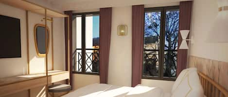 Chambre classique double | Literie de qualité, minibar, coffre-fort, bureau