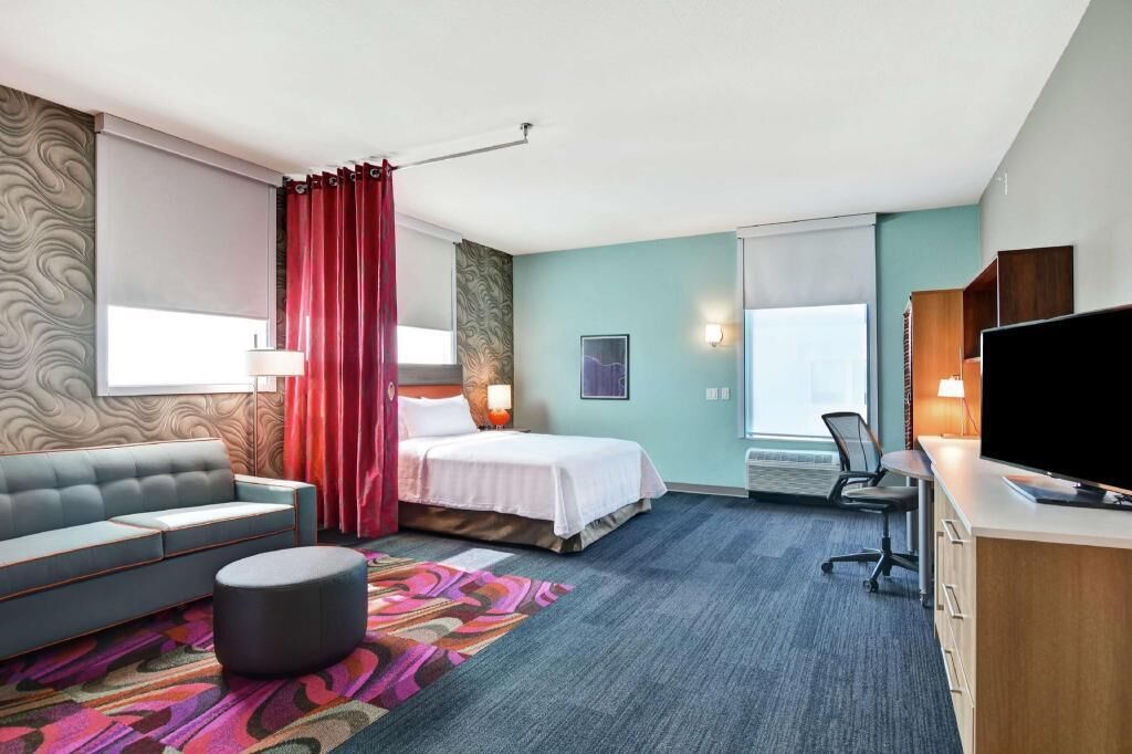 In-room safe, desk, laptop workspace, blackout curtains