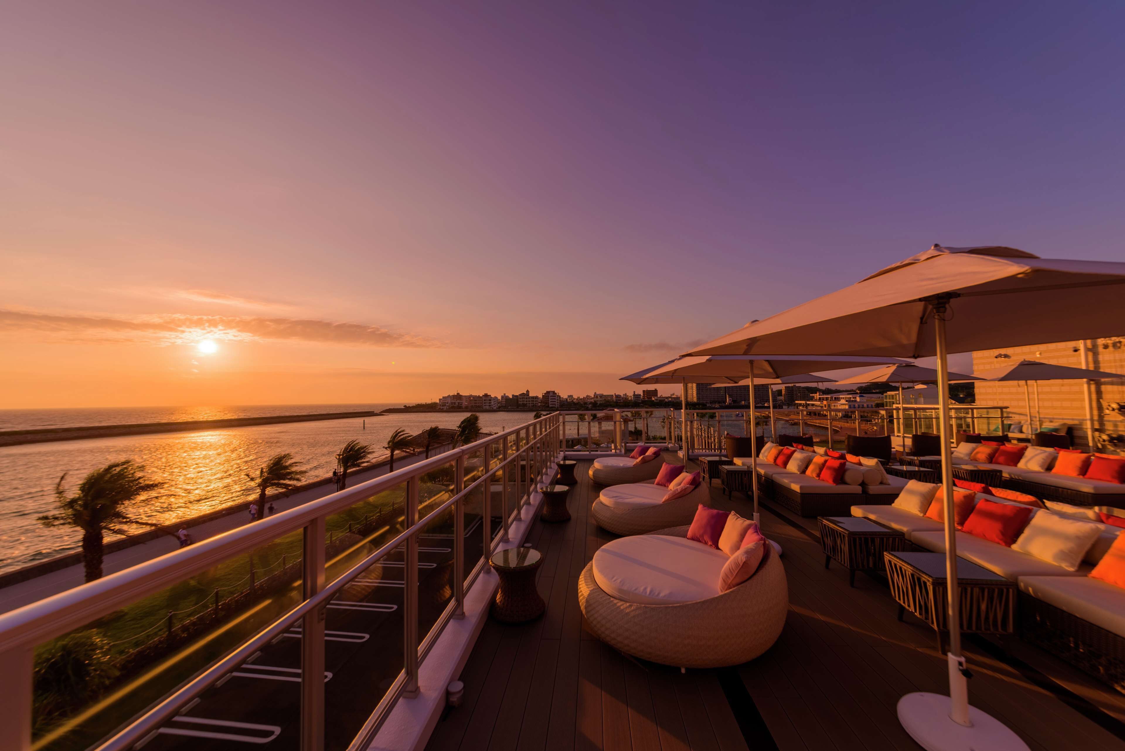 rooftop bar, ocean views, open selected days