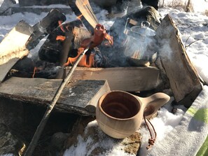 屋外ダイニングエリア