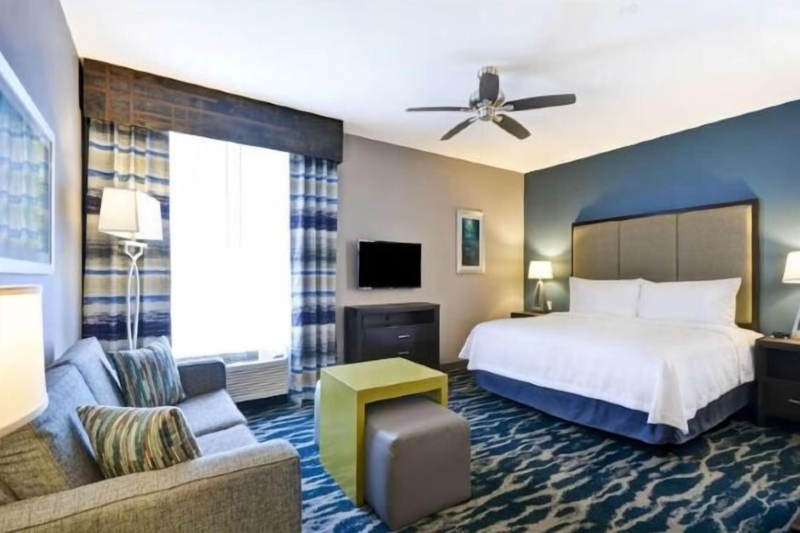 In-room safe, desk, laptop workspace, blackout drapes