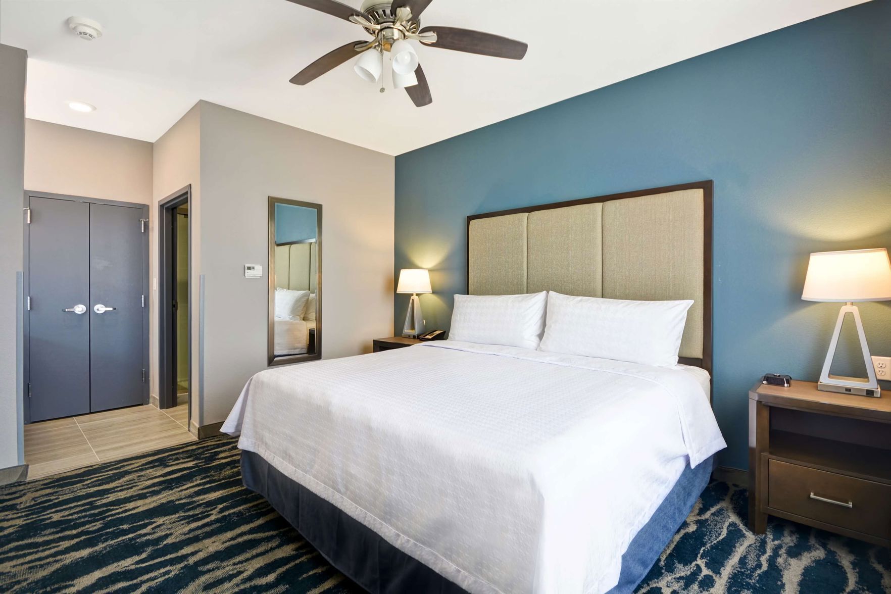 In-room safe, desk, laptop workspace, blackout curtains