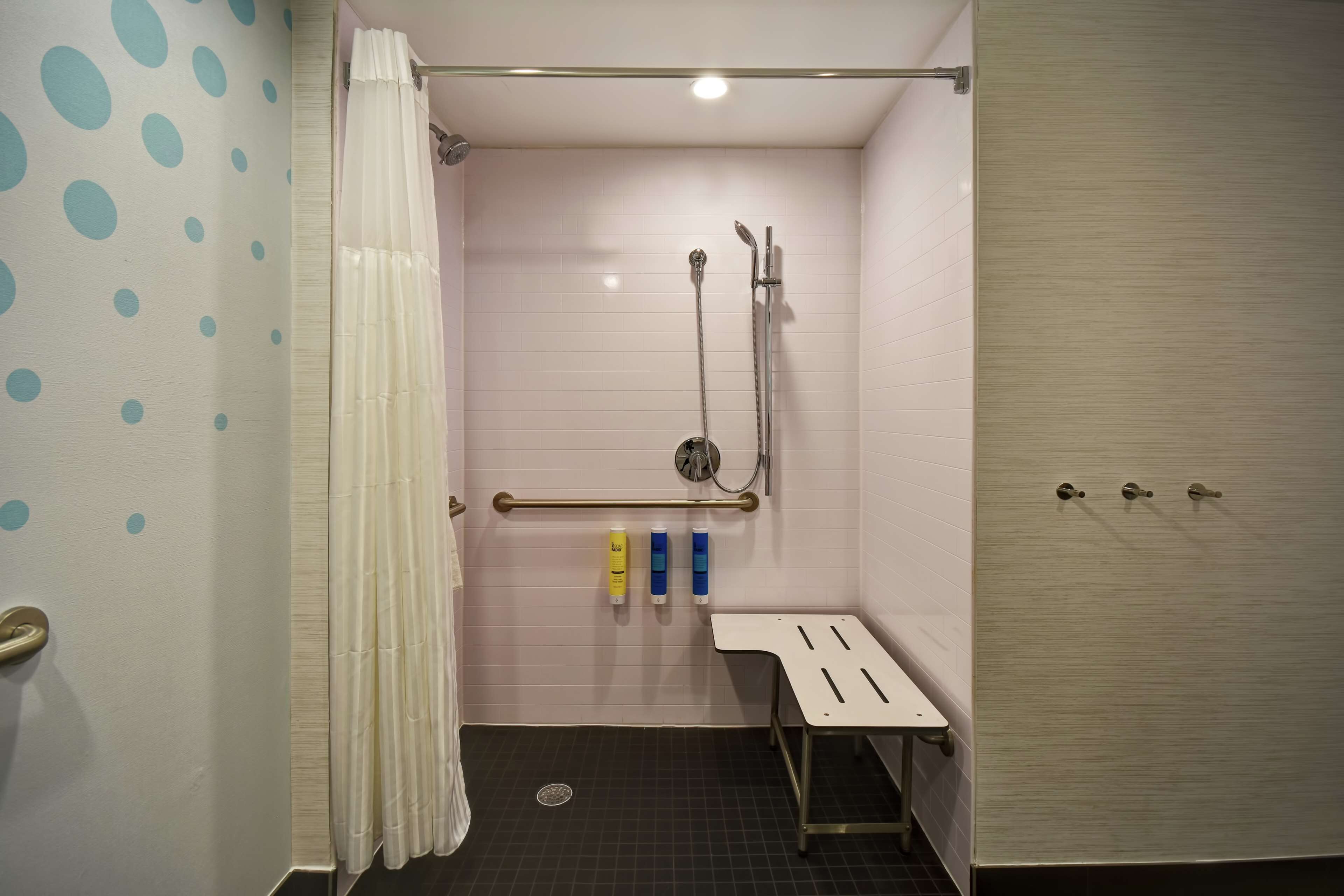 free toiletries, hair dryer, towels