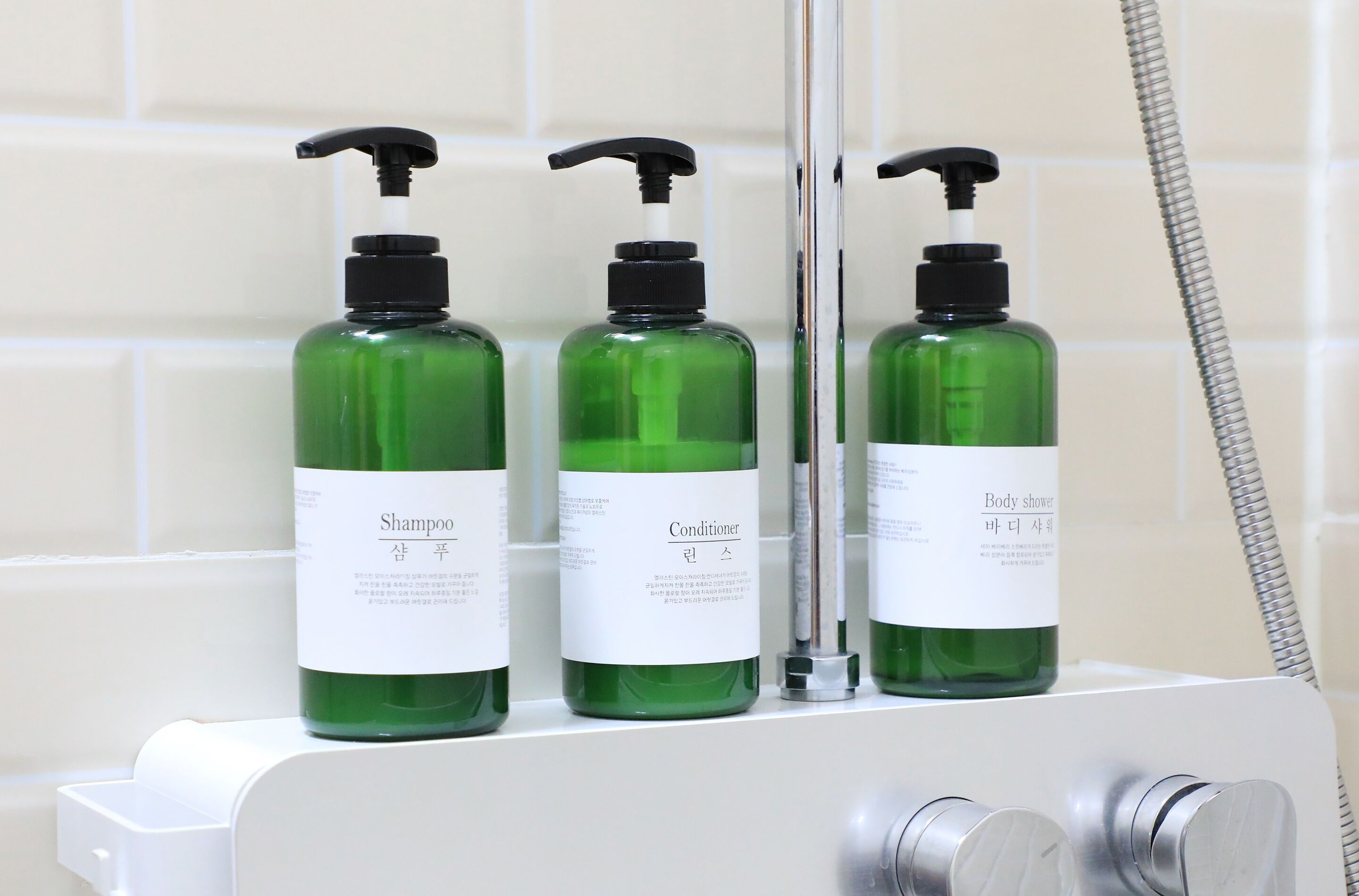 shower, free toiletries, hair dryer, bathrobes