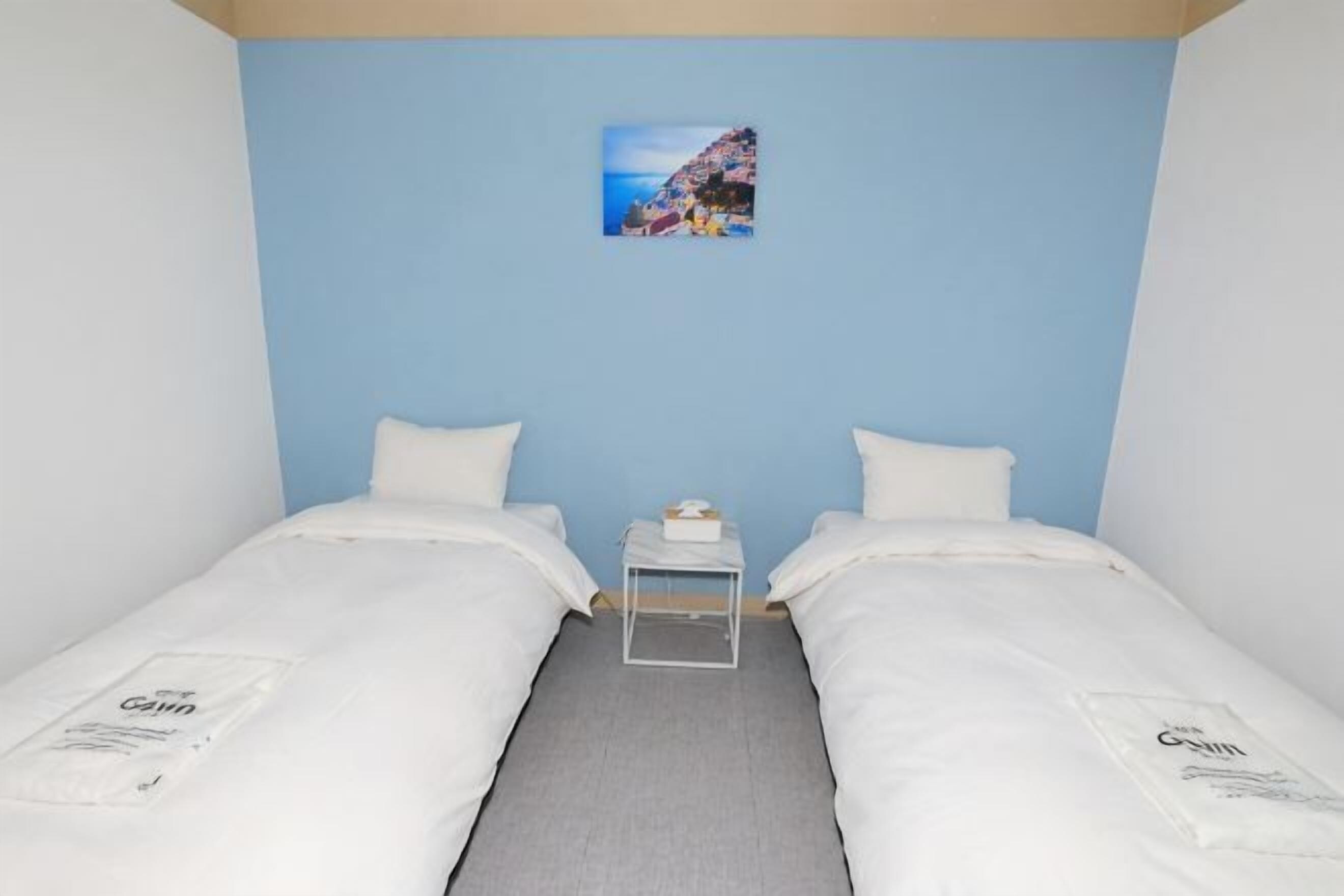 Desk, blackout curtains, free WiFi, bed sheets
