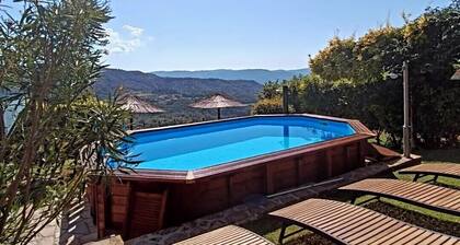 Family-friendly house in Draguć, Istria, with gorgeous garden and stunning view