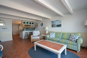 DVD player - Bright, colorful 3 bedroom oceanfront townhouse with WiFi, fun decor, and two decks with fabulous ocean views located midtown and only steps to the beach! (Ocean City)