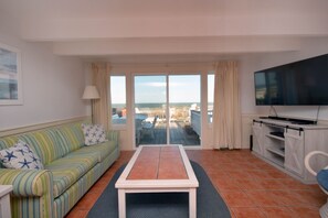 DVD player - Bright, colorful 3 bedroom oceanfront townhouse with WiFi, fun decor, and two decks with fabulous ocean views located midtown and only steps to the beach! (Ocean City)