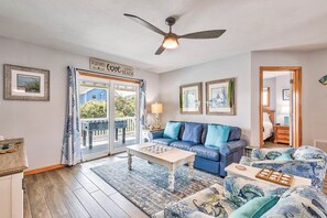 TV, fireplace, stereo - Crown Blessing | 198 ft from the Beach | Dog Friendly, Private Pool, Hot Tub | Corolla (Corolla)