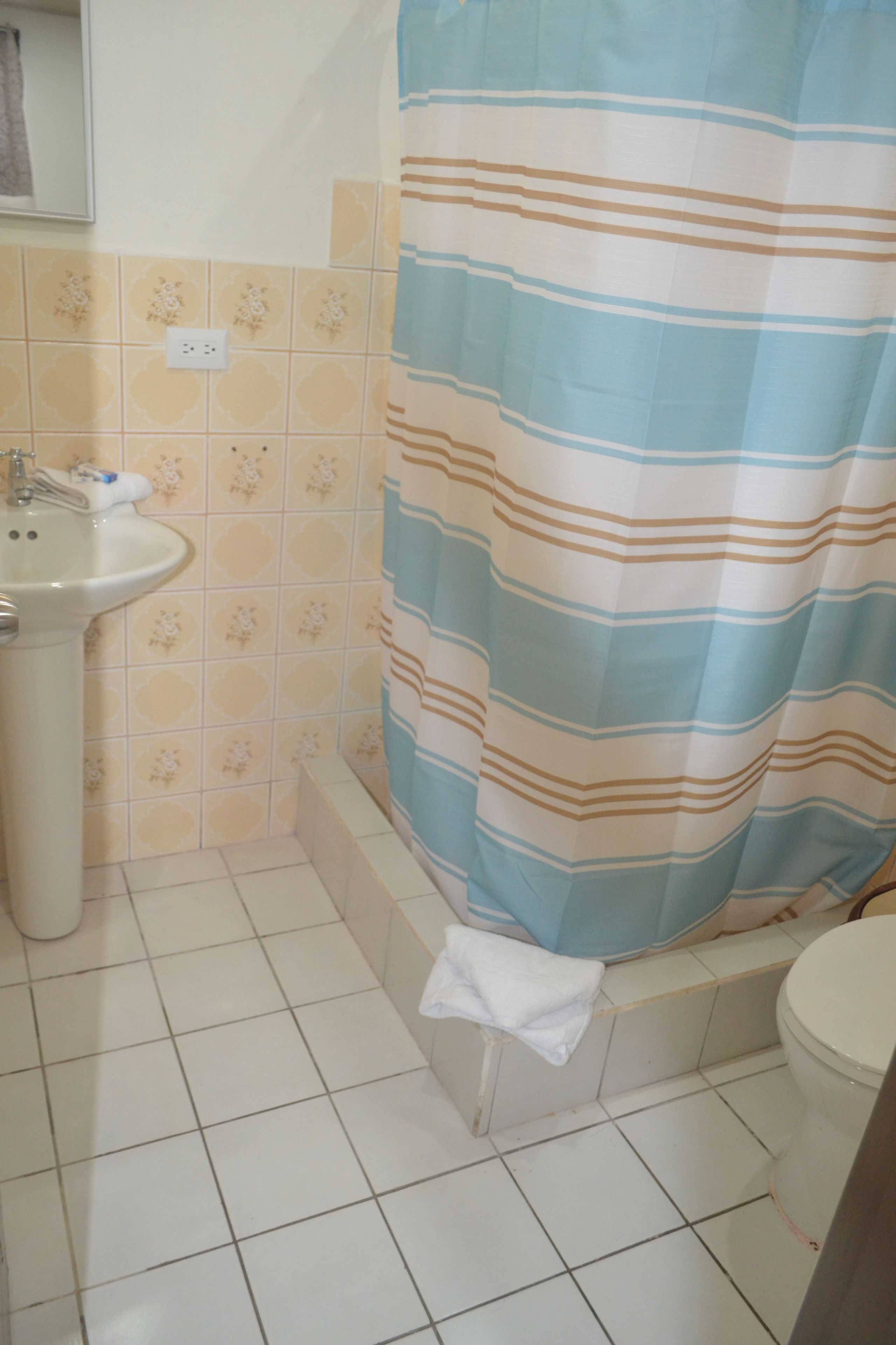 standard room, multiple beds, ground floor | bathroom shower