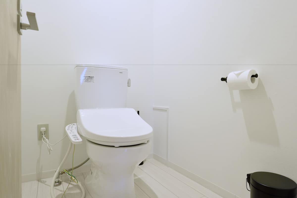Shower, free toiletries, hair dryer, slippers