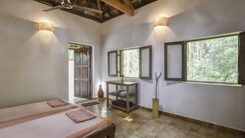 Cottage tiện nghi đơn giản, 2 giường đơn, quang cảnh vườn | 1 phòng ngủ, bộ trải giường
