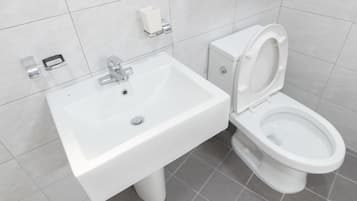 Apartment | Bathroom | Shower, free toiletries, hair dryer, slippers