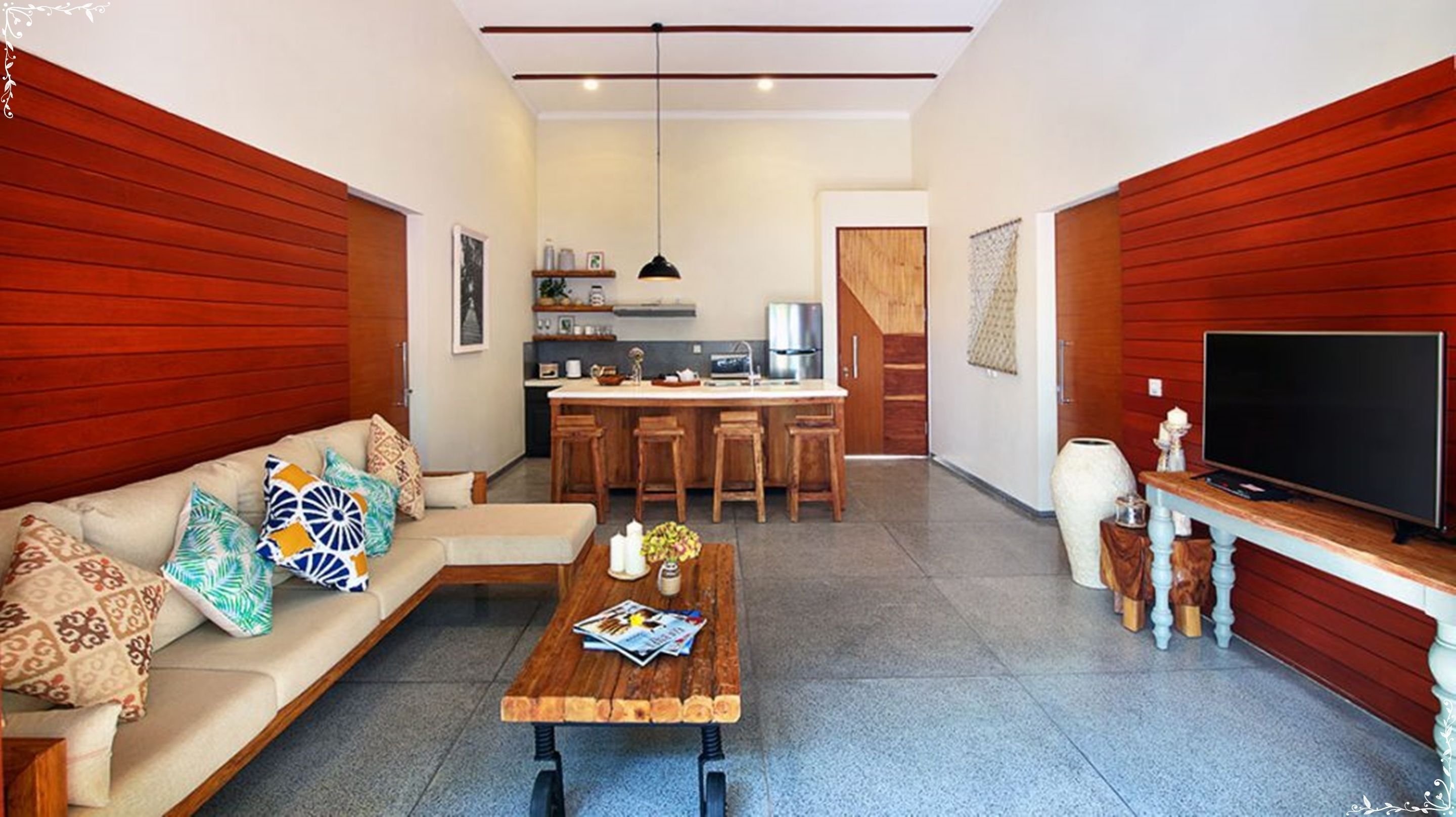 family villa, 2 bedrooms, private pool | private kitchen | electric kettle