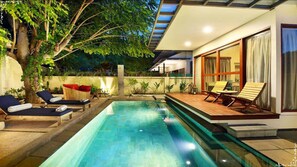 Villa, 1 chambre, piscine privée | 1 chambre, literie de qualité supérieure, minibar