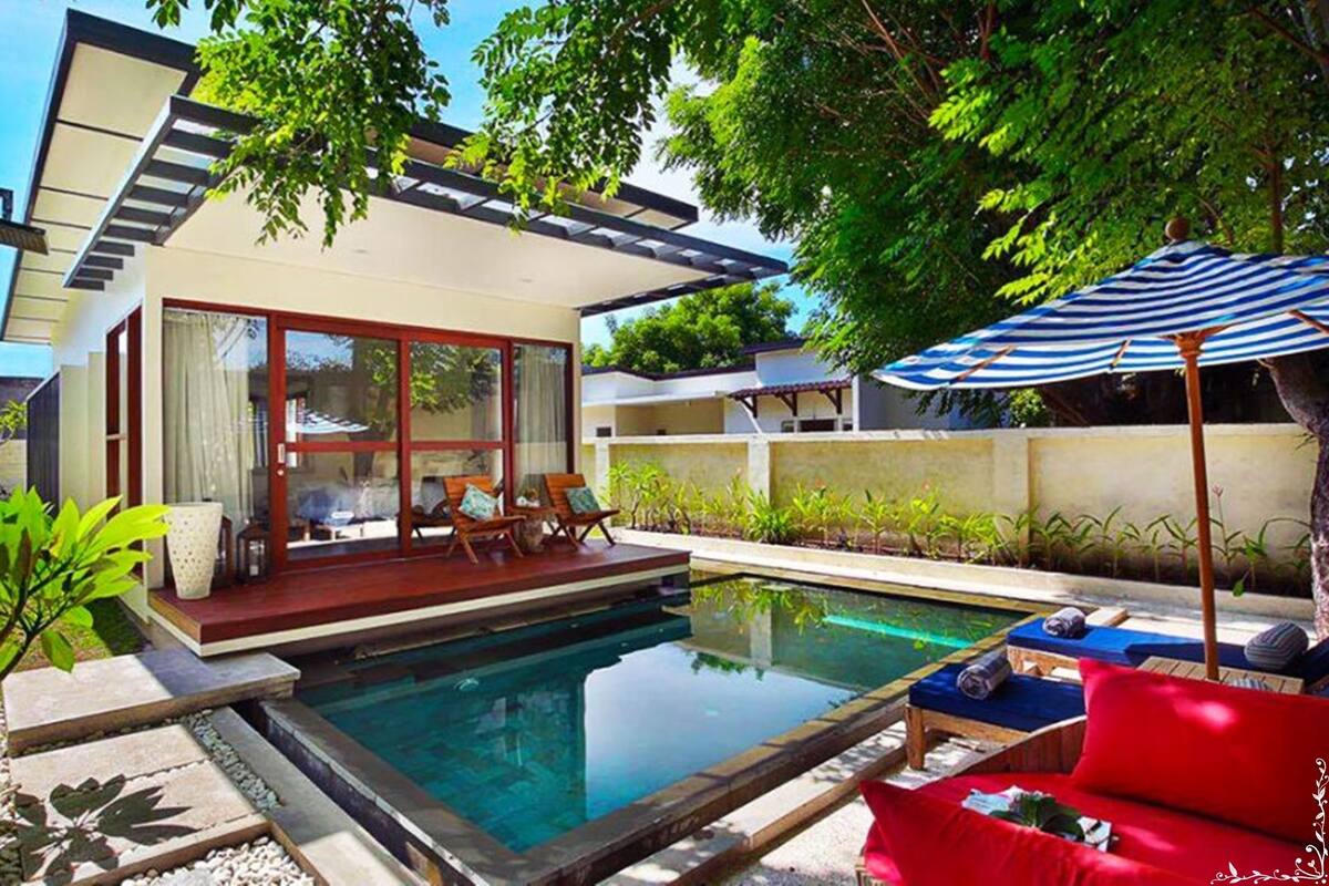 Villa, 1 Bedroom, Private Pool | Premium bedding, minibar, in-room safe, blackout drapes