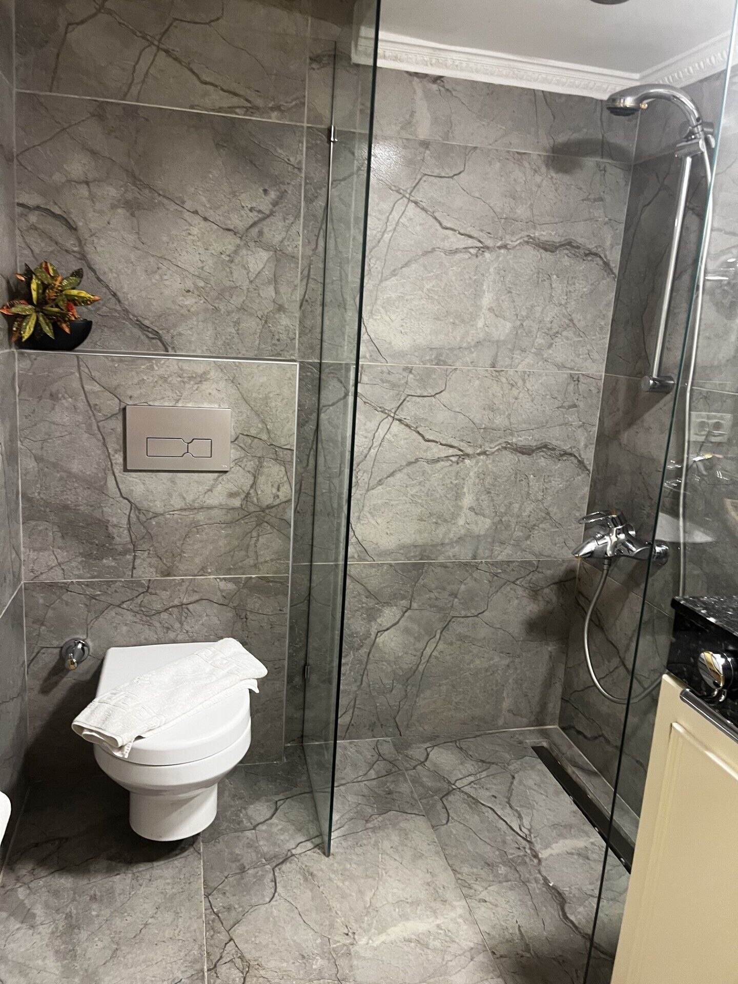 free toiletries, hair dryer, bathrobes, slippers