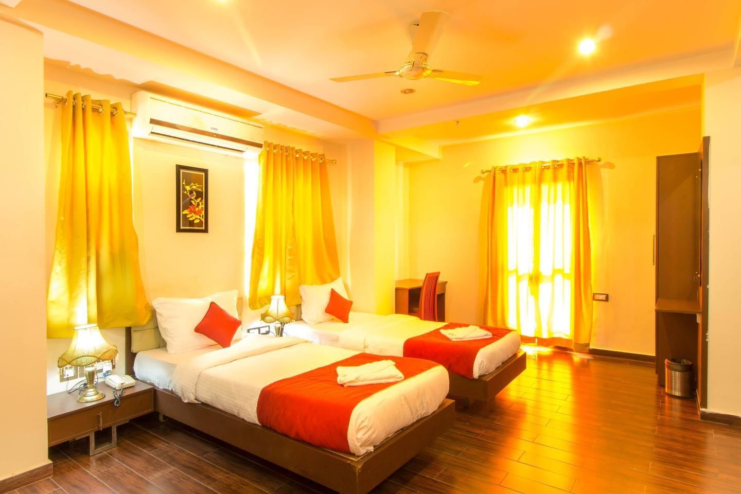 premium double or twin room, city view | premium bedding, in-room safe, desk, soundproofing