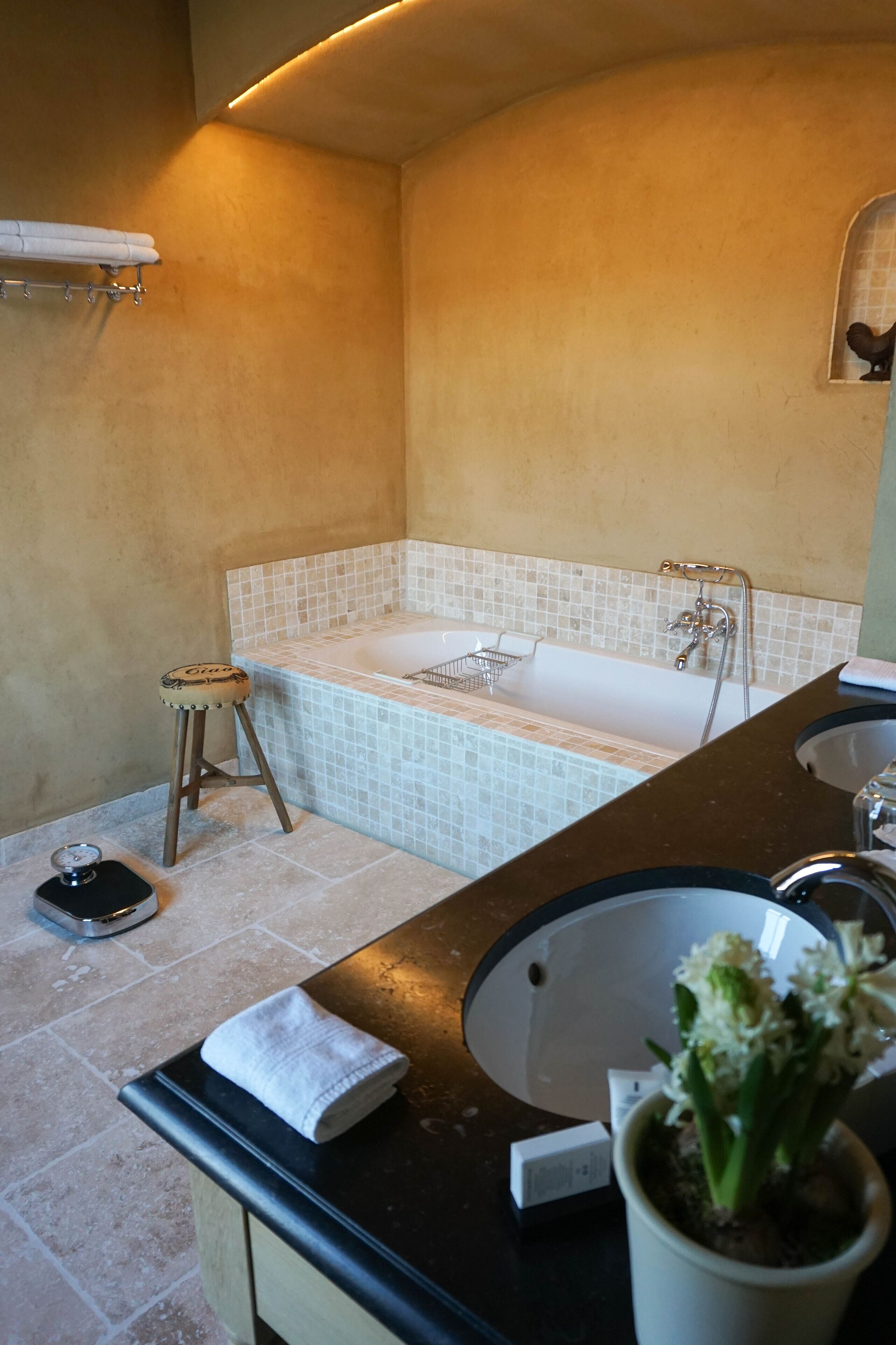 luxury double room, 1 king bed | bathroom | separate bathtub and shower, rainfall showerhead, designer toiletries